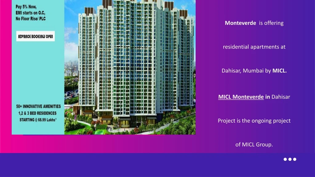 monteverde is offering residential apartments