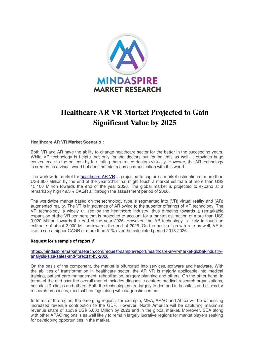 healthcare ar vr market projected to gain