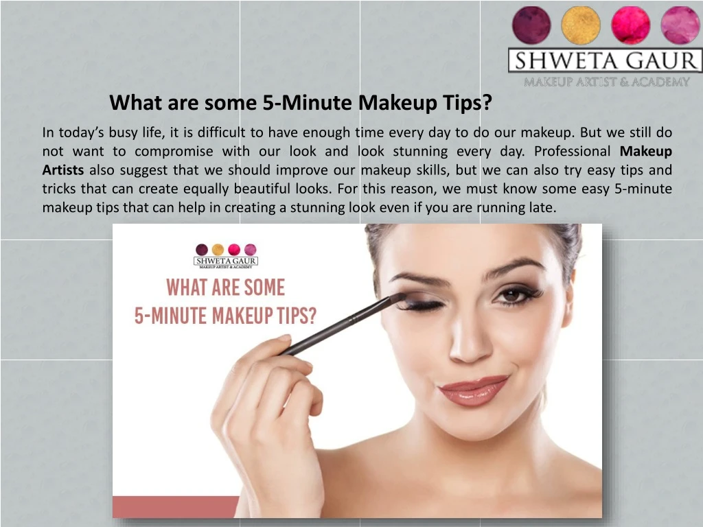 what are some 5 minute makeup tips
