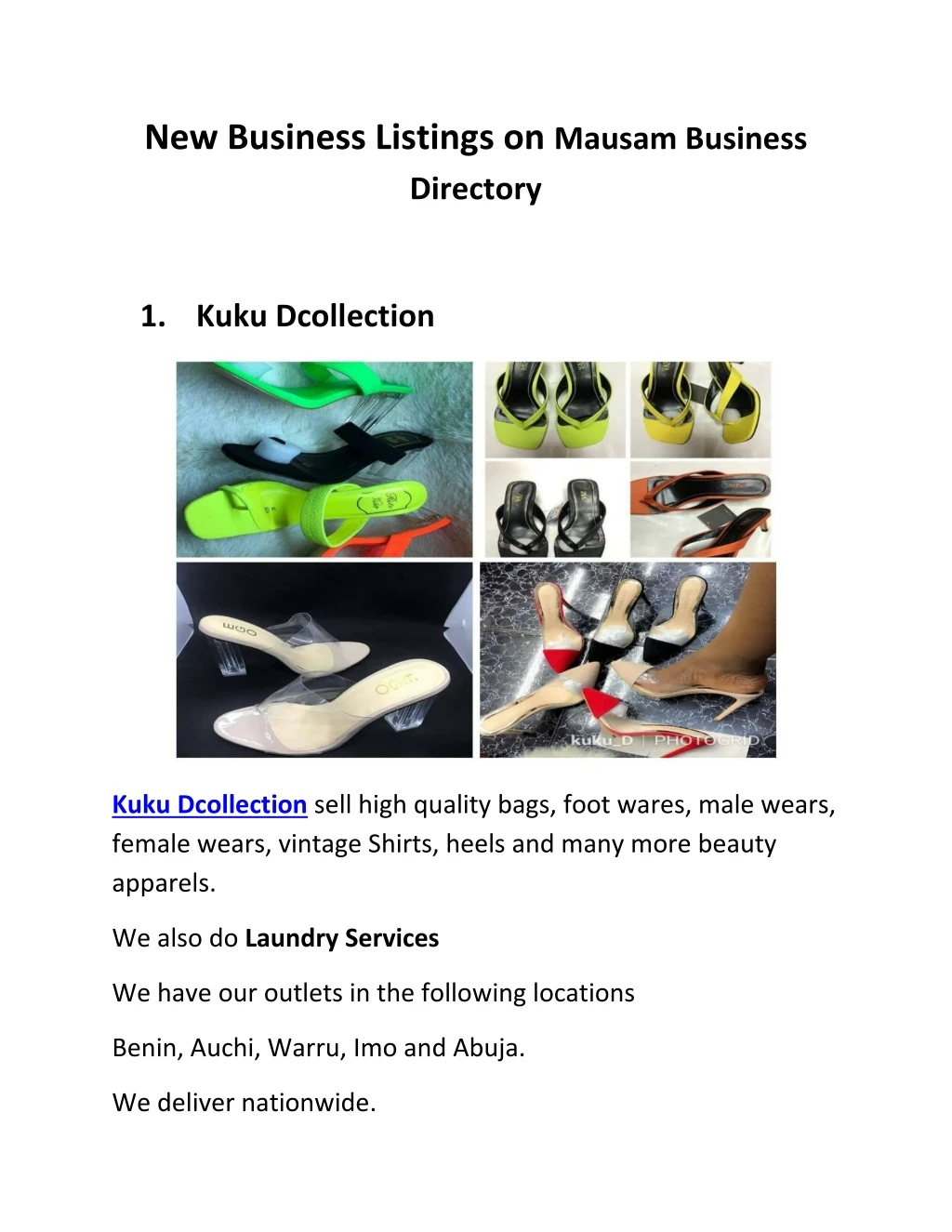 new business listings on mausam business directory