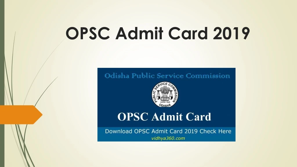 opsc admit card 2019