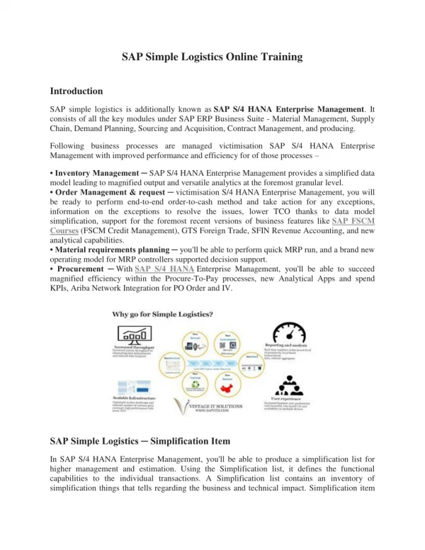 SAP S4 HANA Simple Logistics PDF