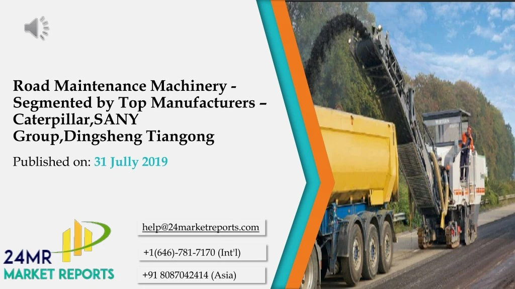 road maintenance machinery segmented by top manufacturers caterpillar sany group dingsheng tiangong