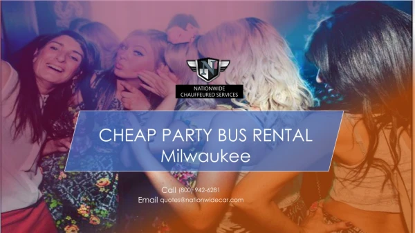 Cheap Party Bus Rental Milwaukee