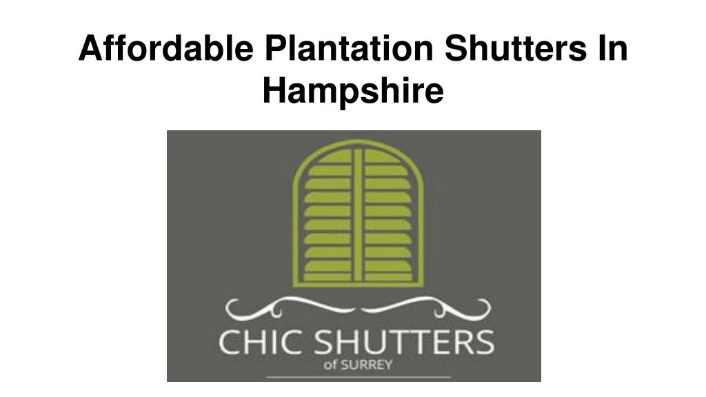 affordable plantation shutters in hampshire