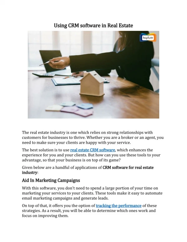 using crm software in real estate using