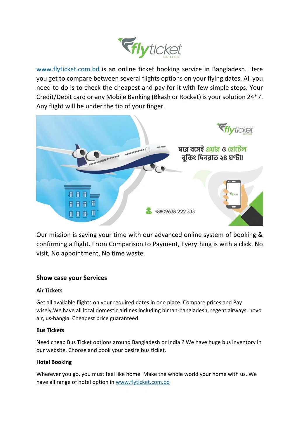 www flyticket com bd is an online ticket booking