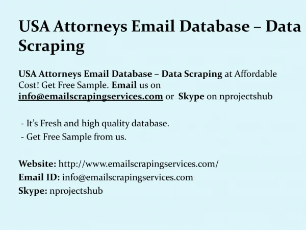 usa attorneys email database data scraping