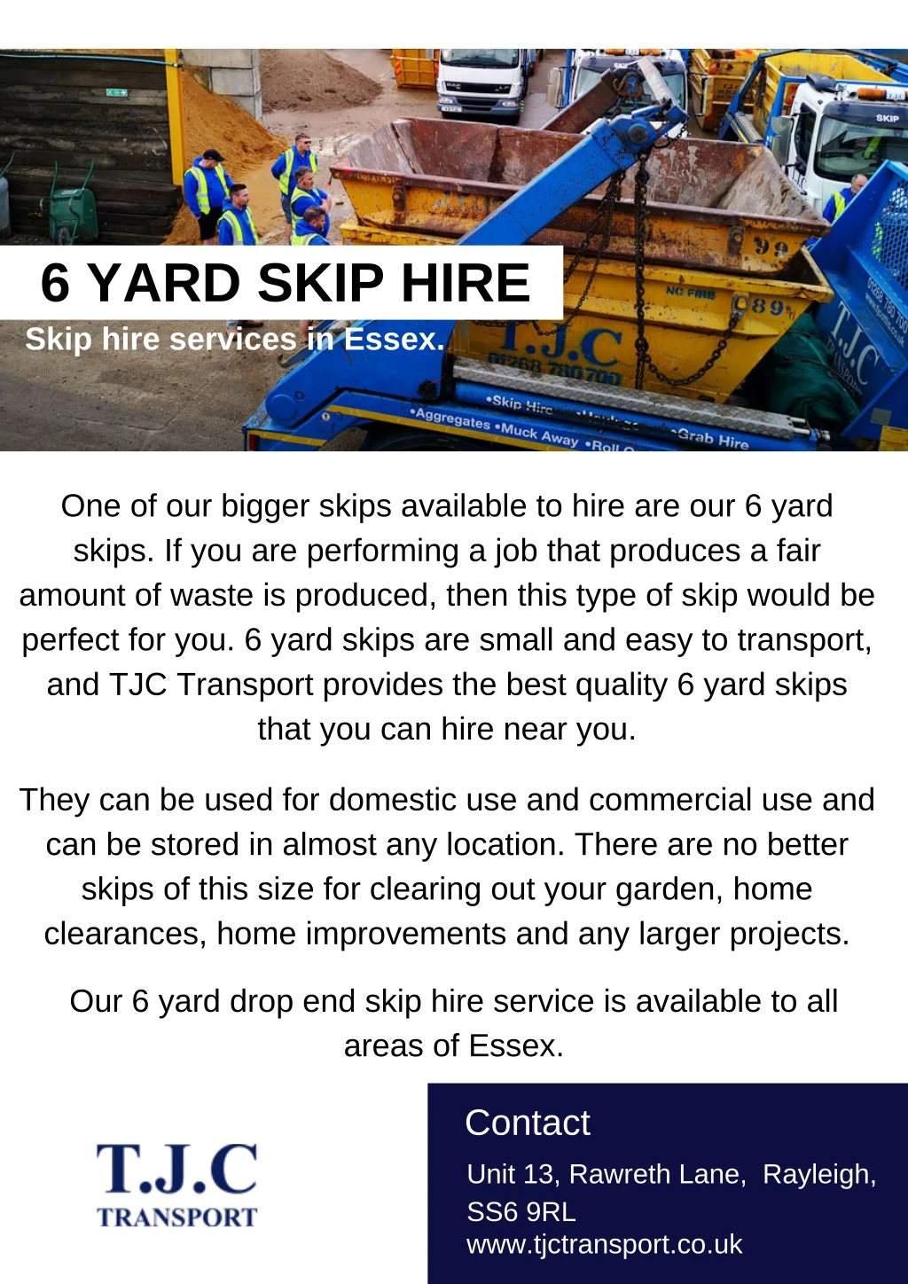 6 yard skip hire skip hire services in essex