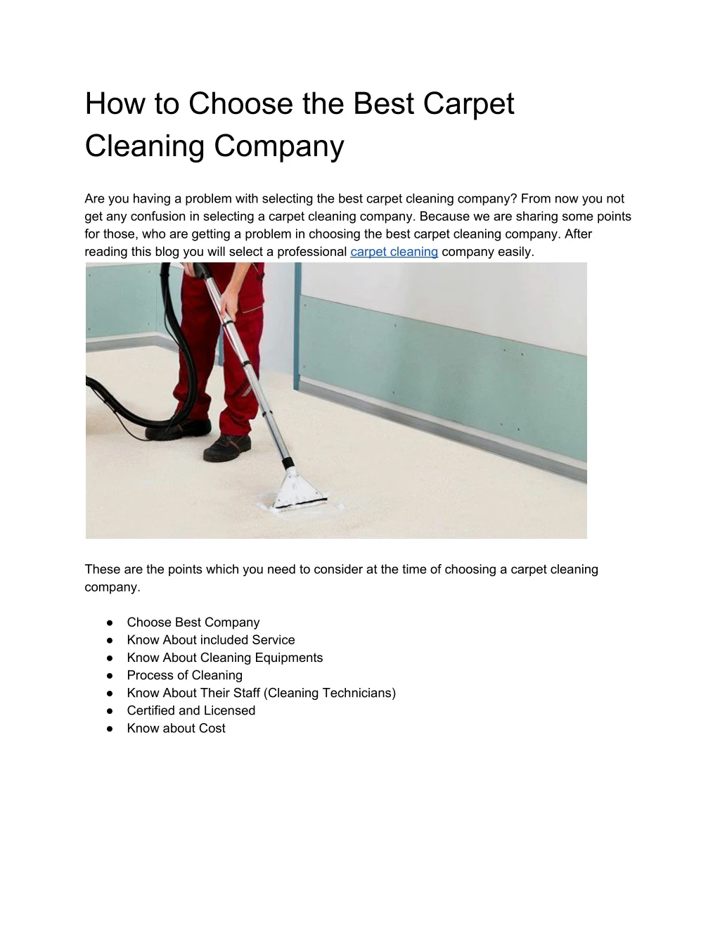 how to choose the best carpet cleaning company