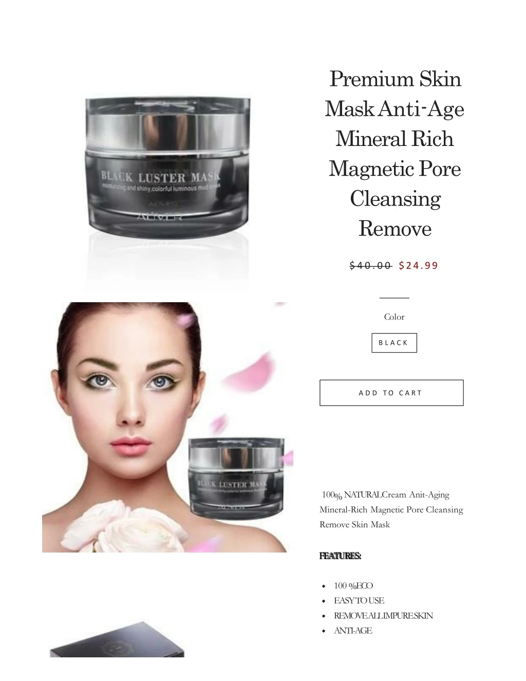 premium skin mask anti age mineral rich magnetic