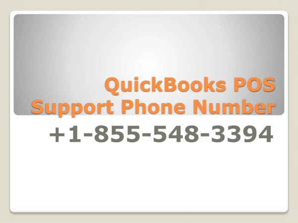 QuickBooks Point of sale Support Phone Number