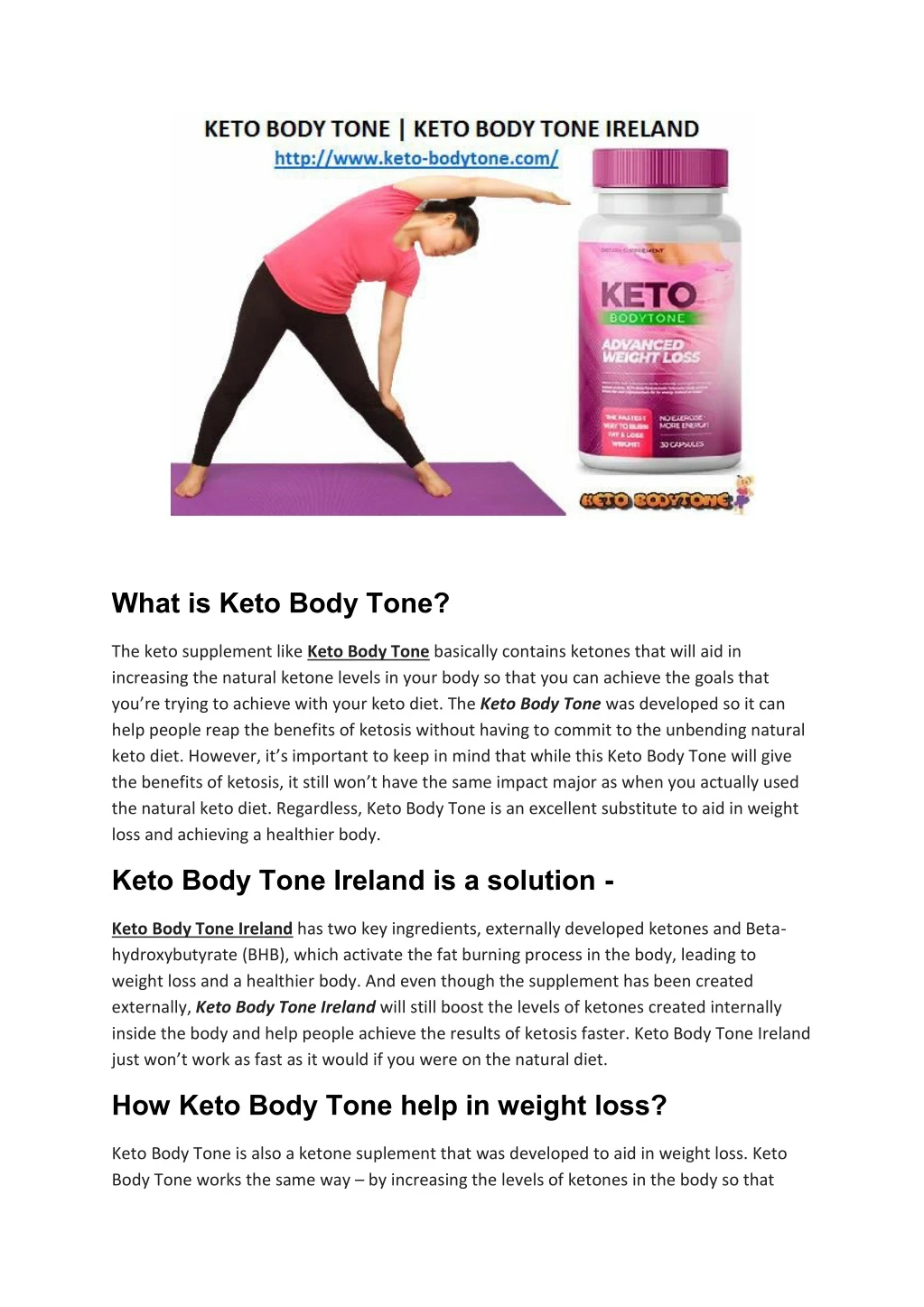 what is keto body tone