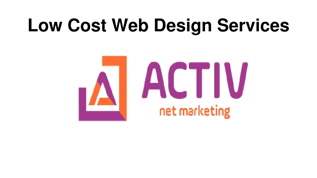 low cost web design services