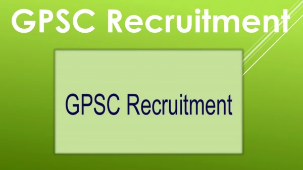 GPSC Recruitment 2019 - Apply For 1744 CDPO Lecturer & Other Jobs