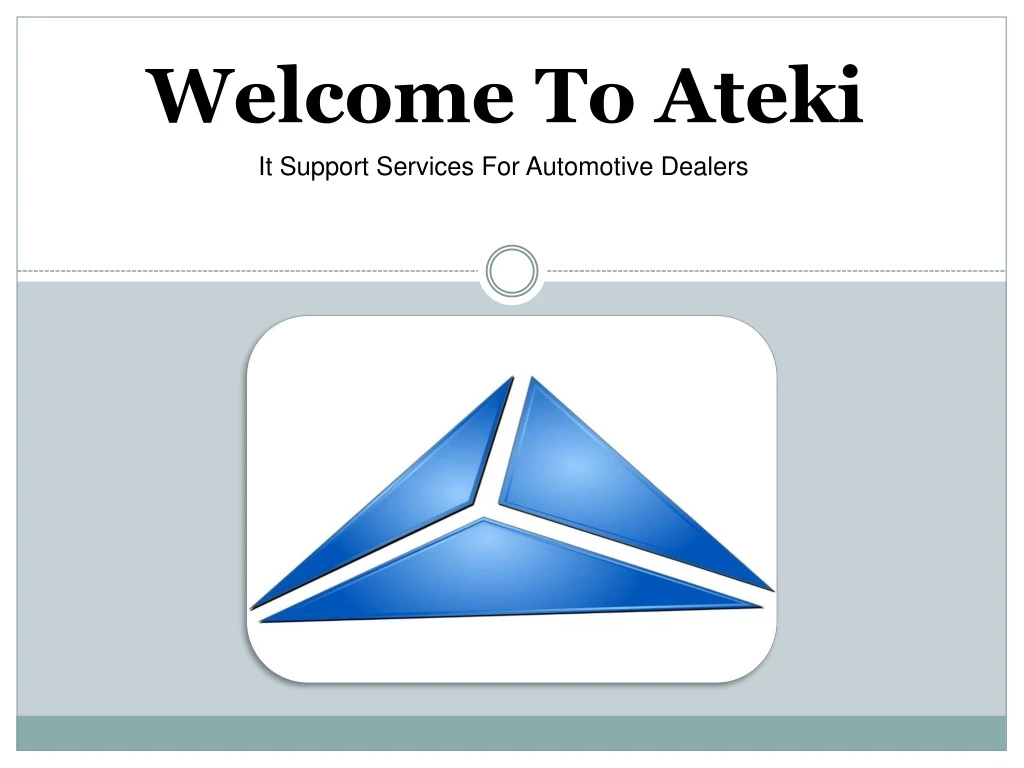 welcome to ateki