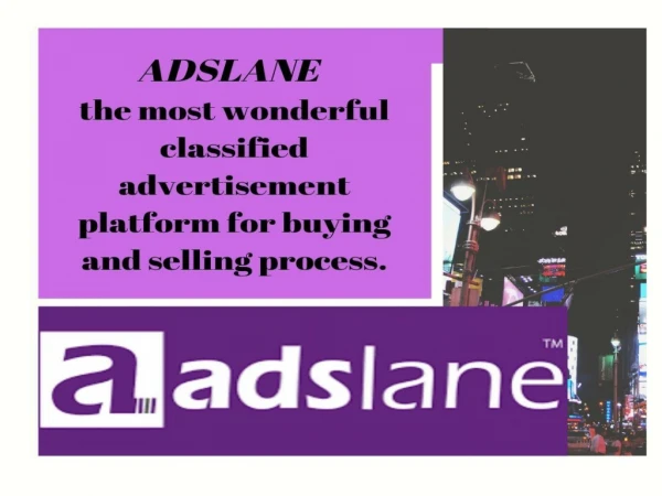 ADSLANE- best classified website in the UK