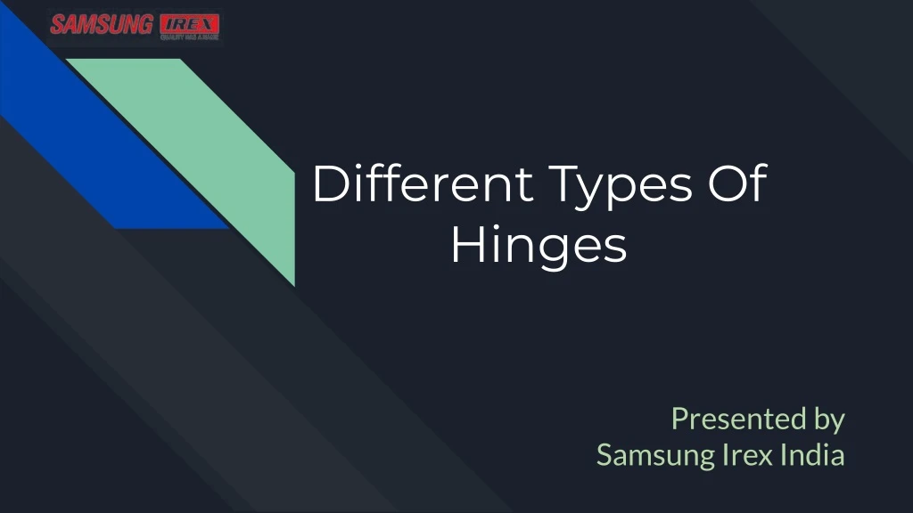 different types of hinges