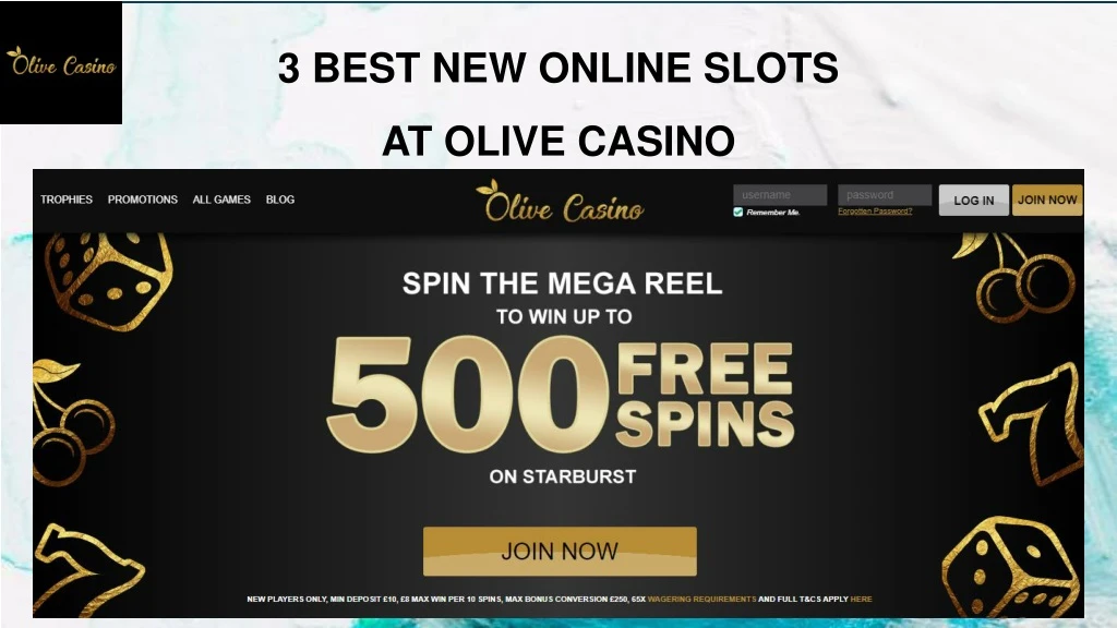3 best new online slots at olive casino