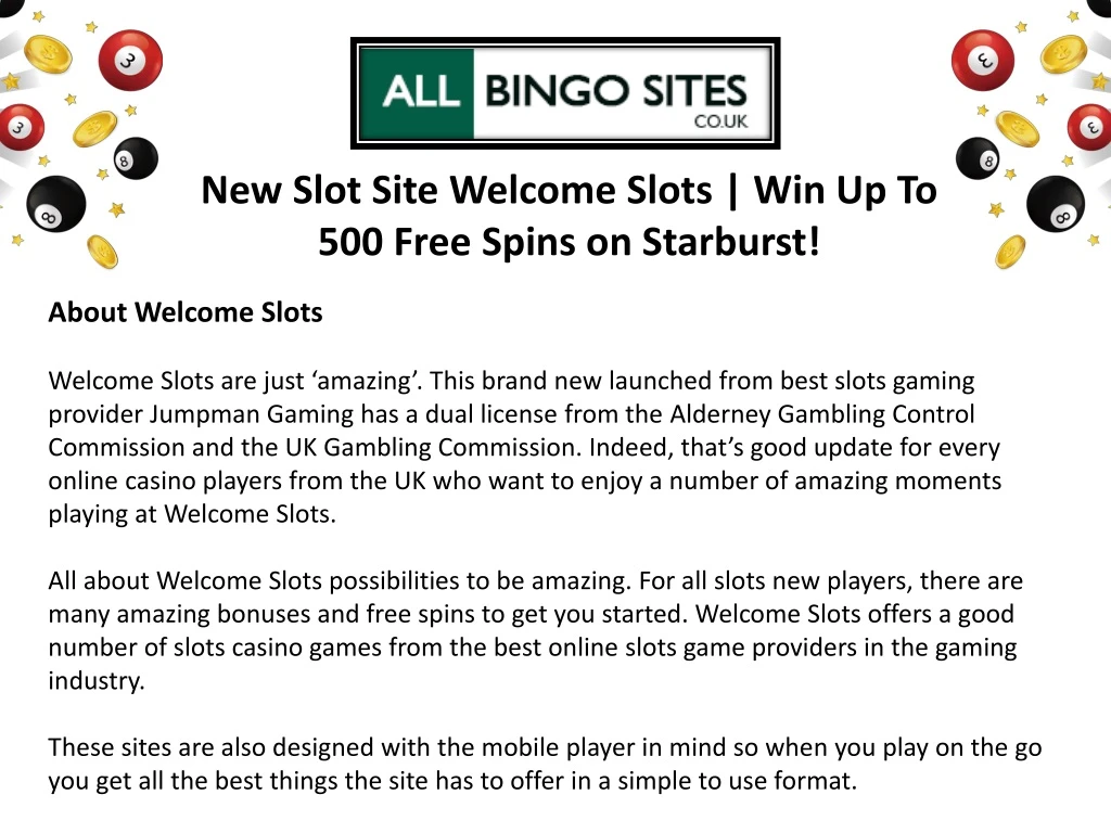 new slot site welcome slots win up to 500 free