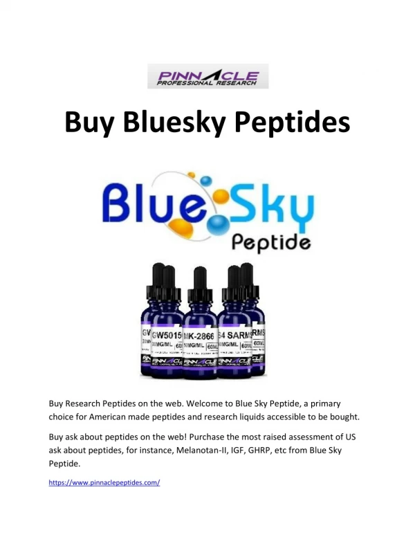 Buy Bluesky Peptides