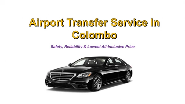 Colombo Airport Transfer Services In Sri Lanka