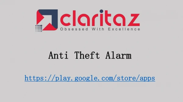 Anti-Theft Alarm - Save Your Mobile from Theft
