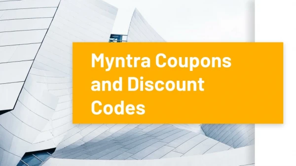 Myntra Coupons & Offers, Discount Codes - Promo Coupon