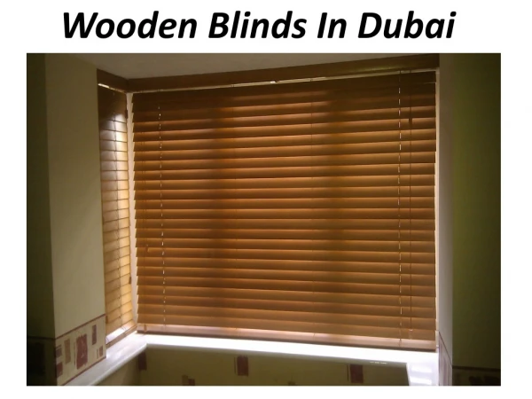 Buy Wooden Blinds In Dubai