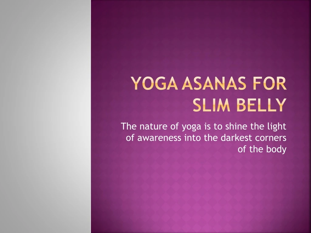 yoga asanas for slim belly