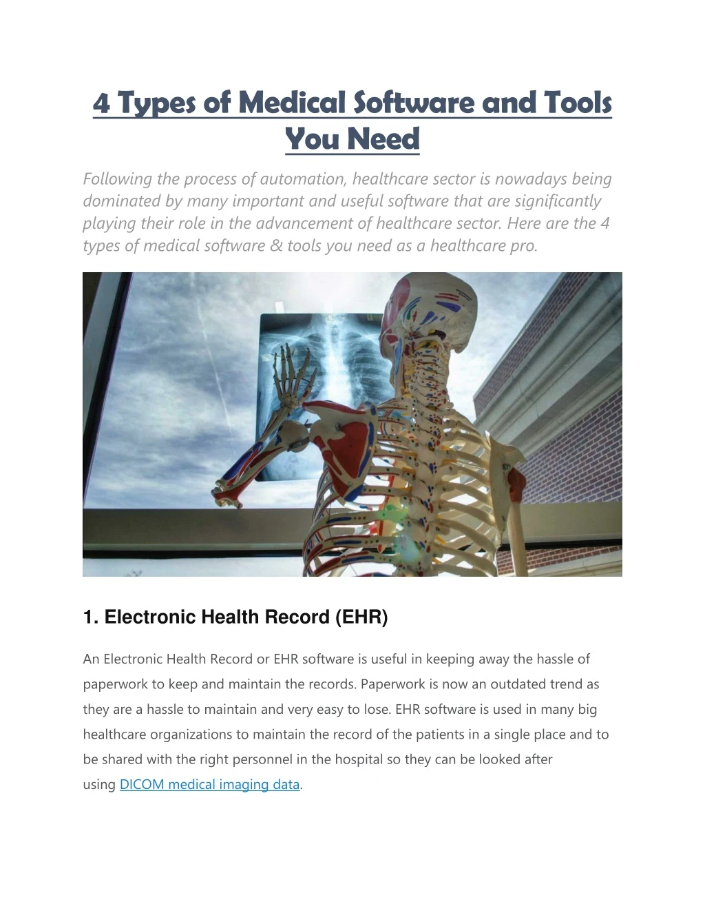 4 types of medical software and tools you need