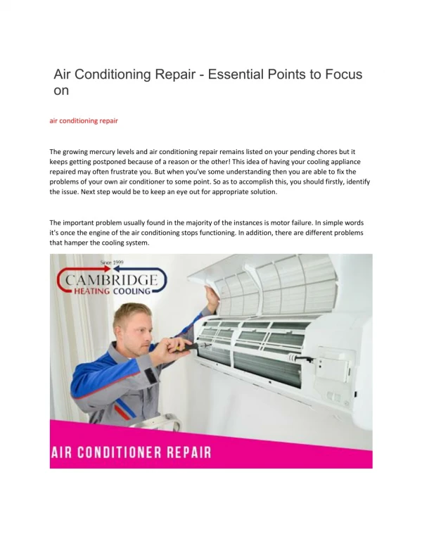 Air Conditioner Repair Toronto | Air Conditioning Repair Wholesale Services