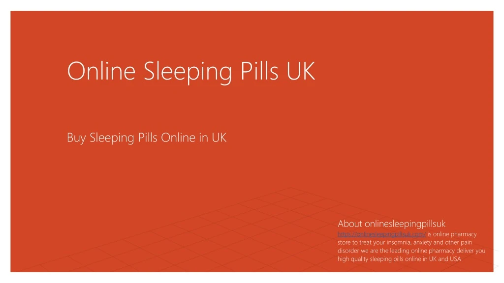 online sleeping pills uk