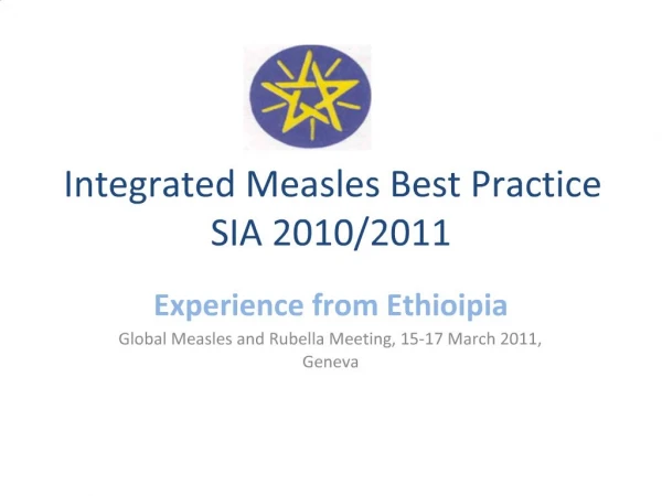 Integrated Measles Best Practice SIA 2010