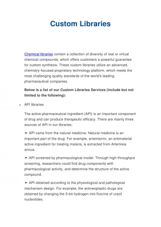 Custom Libraries - slide 1