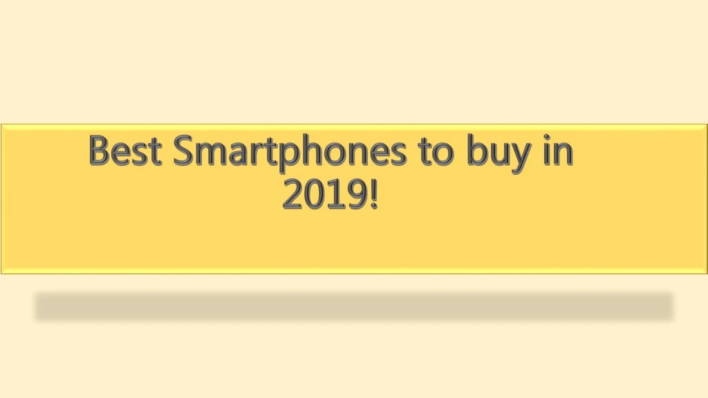 best smartphones to buy in 2019