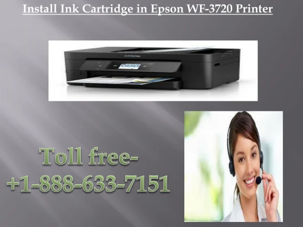 Install Ink Cartridge in Epson WF-3720 Printer