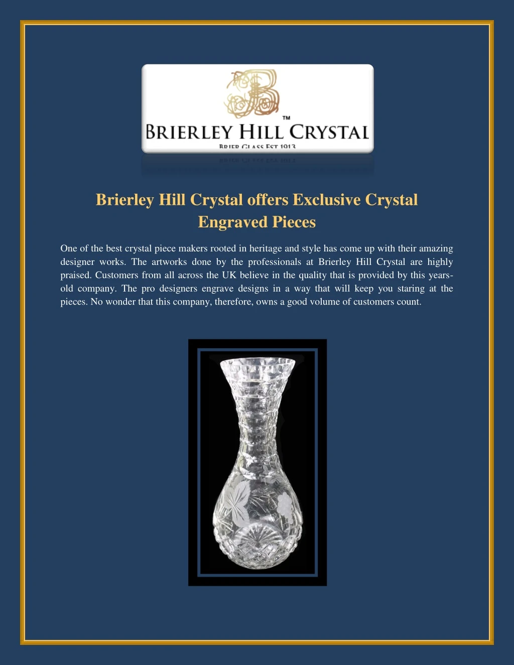 brierley hill crystal offers exclusive crystal