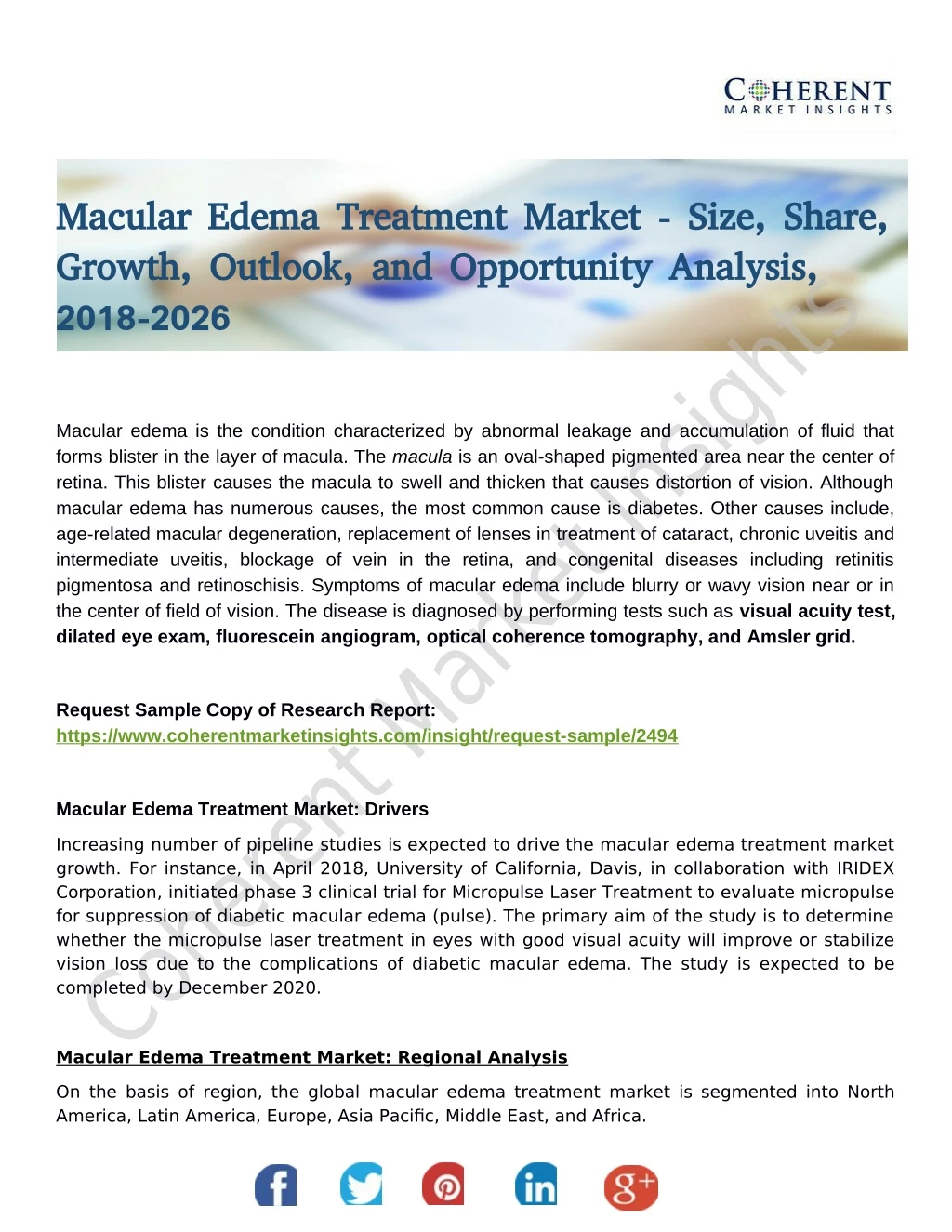 macular edema treatment market size share macular