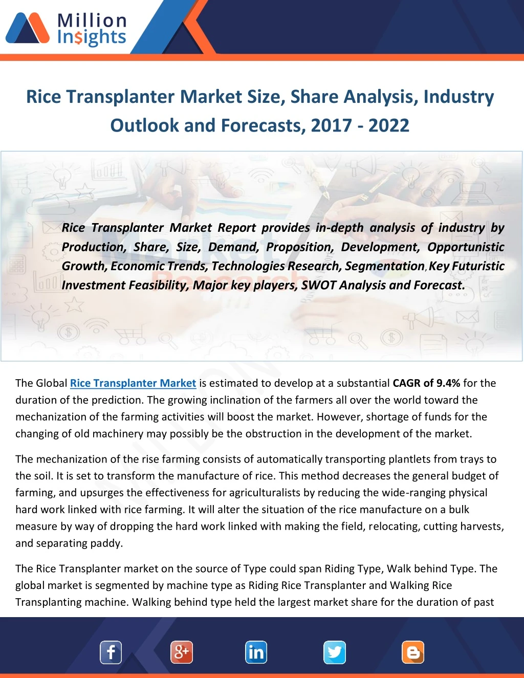 rice transplanter market size share analysis