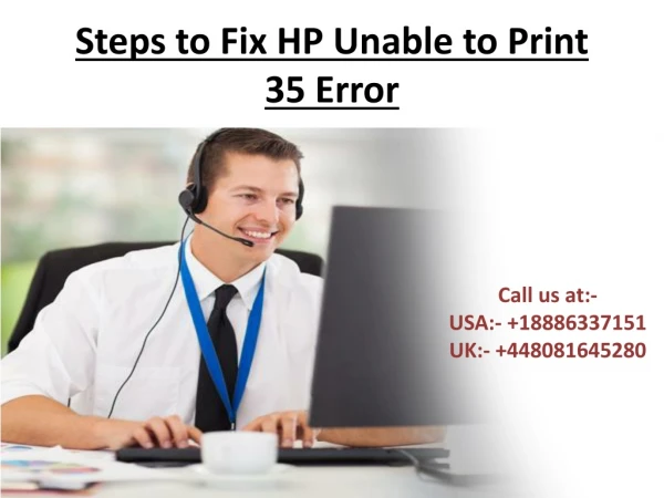 Steps to Fix HP Unable to Print 35 Error