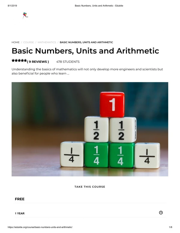 Basic Numbers, Units and Arithmetic - Edukite