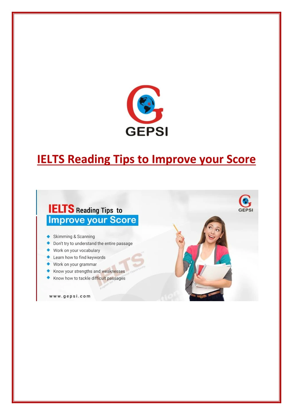 ielts reading tips to improve your score