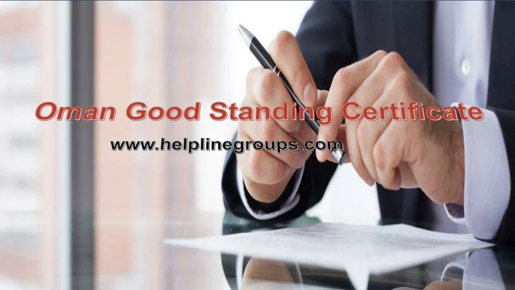 oman good standing certificate