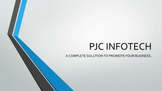 PJC INFOTECH - slide 1
