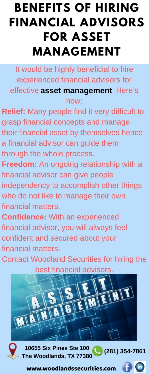 Benefits Of Hiring Financial Advisors For Asset Management
