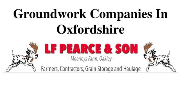 Groundwork Companies In Oxfordshire