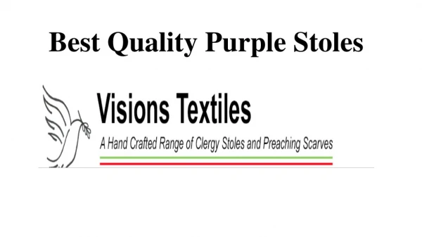 Best Quality Purple Stoles
