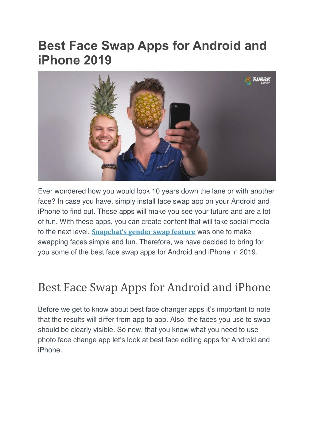 best face swap apps for android and iphone 2019
