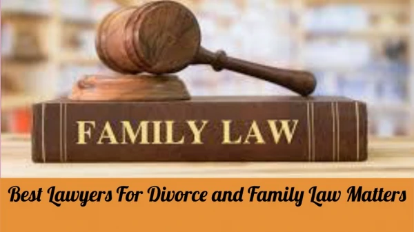 Best Lawyer for Divorce and Family Law Cases